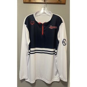 Louisville Legends Quarter Zip Pullover White Blue Red Men's Large Long Sleeve